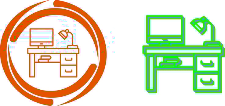 Desk Icon Design vector