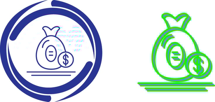 Money Bag Icon Design vector
