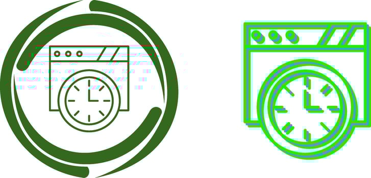 Wall Clock Icon Design vector