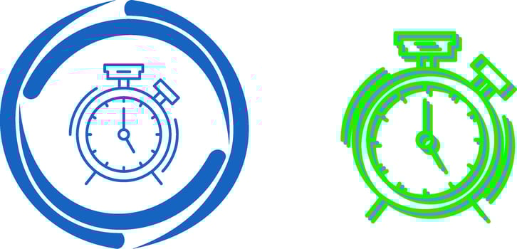 Alarm Clock Icon Design vector