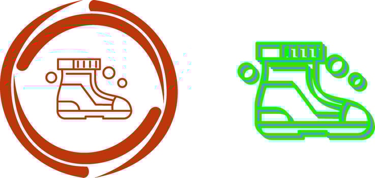 Ski Boots Icon Design vector