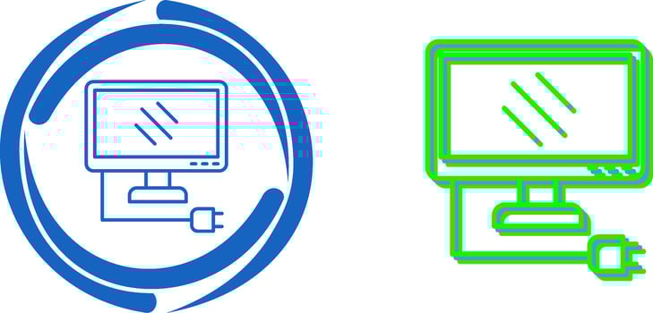 Monitor Icon Design vector