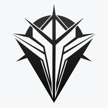 A monochrome artwork featuring a bold and stylish design in black and white, Monochrome design with a single striking element, minimalist logo vector