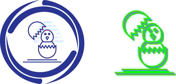 Chick Icon Design vector