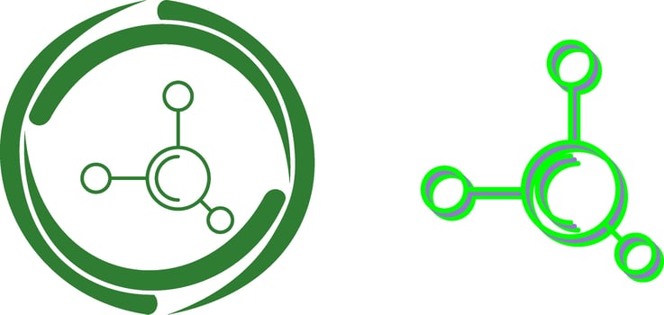 Molecule Icon Design vector