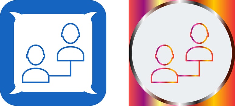 Unique Connected Profiles Icon Design vector