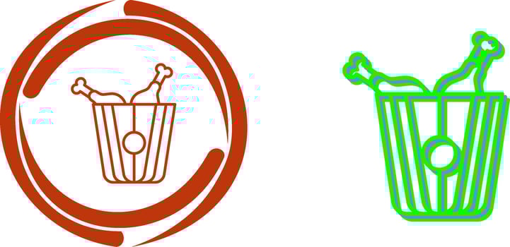 Fried Chicken Icon Design vector