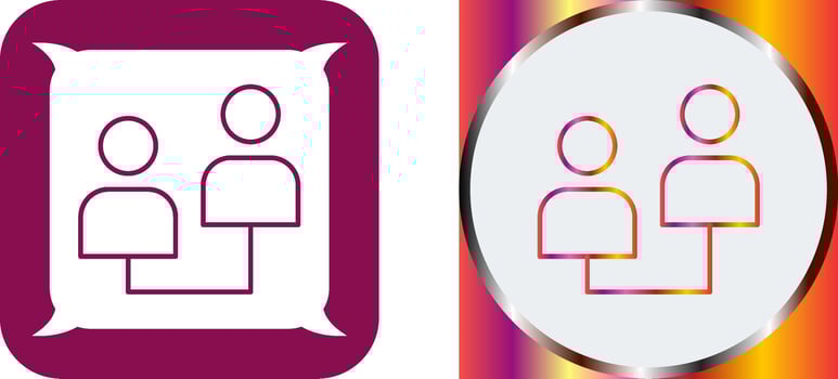 Connected Profiles Icon Design vector