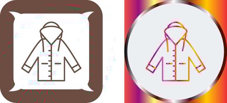 Raincoat Icon Design vector