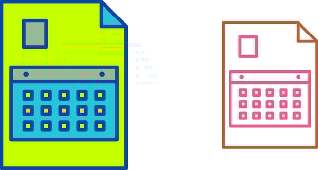 Unique Content Planning Icon Design vector