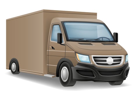 small truck automobile transport for the transportation of goods illustration isolated on white background vector