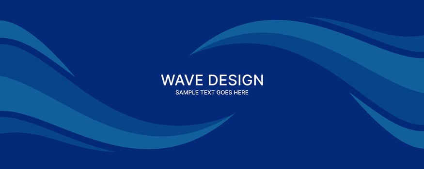 Minimal blue elegant wave banner background vector