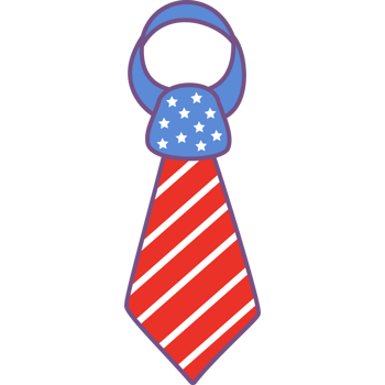 Tie in colors of American flag png