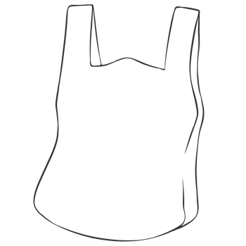 plastic bag black outline png