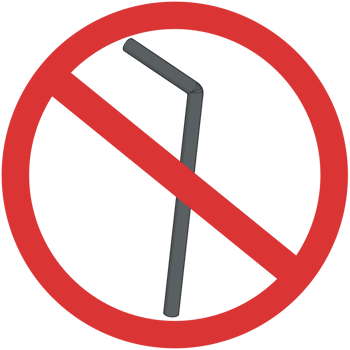 no black plastic straw warning symbol illustration png