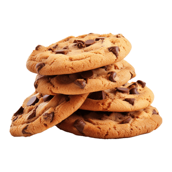Chocolate cookies isolated on a transparent background png