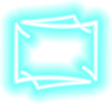 Abstract neon frame with transparent background. png