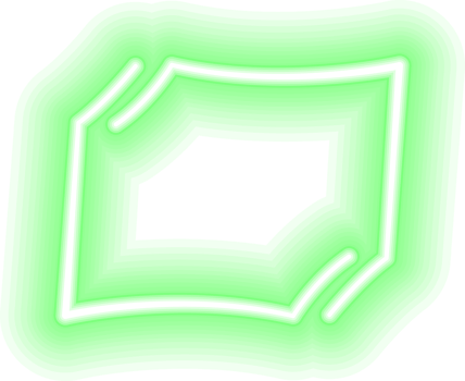 Abstract neon frame with transparent background. png