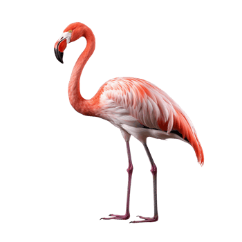 Beautiful Flamingo isolated on transparent background png
