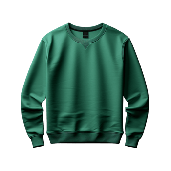 Blank green sweatshirt isolated on transparent background png