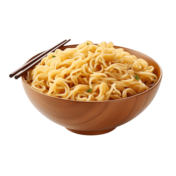 Bowl of noodles isolated on transparent background png