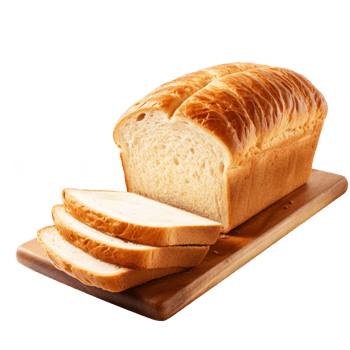 Bread loaf sliced isolated on transparent background png