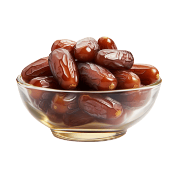 bowl of dates isolated on transparent background png