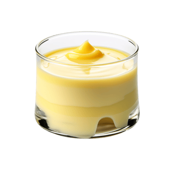 Custard Pudding isolated on transparent background png