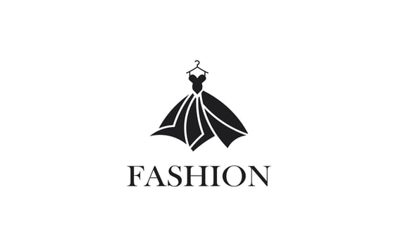 Fashion logo design template suitable for clothing brands, boutiques, fashion blogs, apparel websites, designer portfolios, retail shops, and fashion-related businesses vector