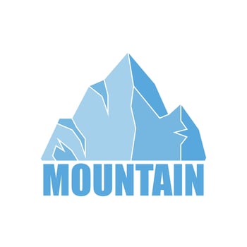 Mountain logo. Snowy mountains, mountain peak, hill top, iceberg vector