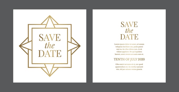 Elegant Save The Date Invitation vector