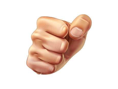 sign of the hand isolated png