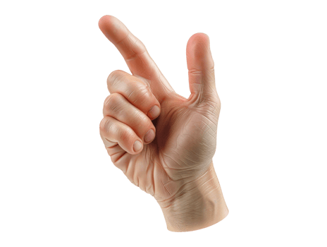 sign of the hand isolated png