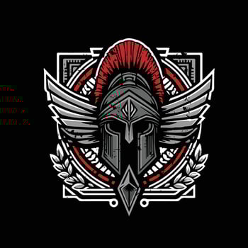helmet spartan suitable for t shirt vector