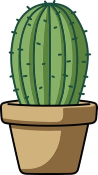 Cactus cartoon illustration vector