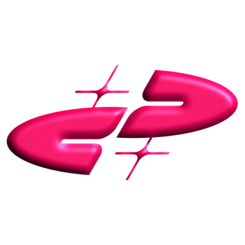 Pink Metallic Y2K Abstract Element png