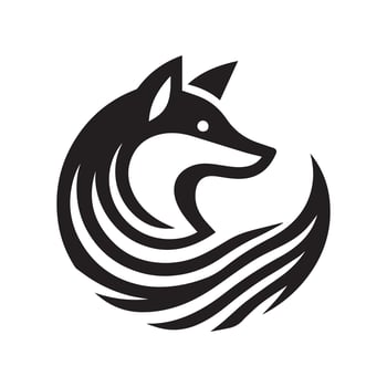 Minimalist fox logo vector