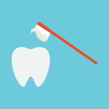 Profession and occupation concept. Editable stroke. Isolated line icon of toothpaste on toothbrush vector