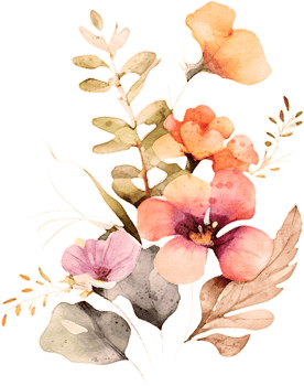 Watercolor Orchid Flower Illustration png