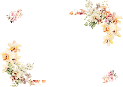 Watercolor Flower Frame Illustration png
