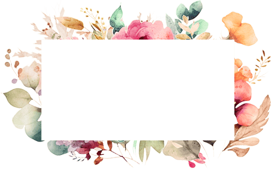Watercolor Flower Frame Illustration png