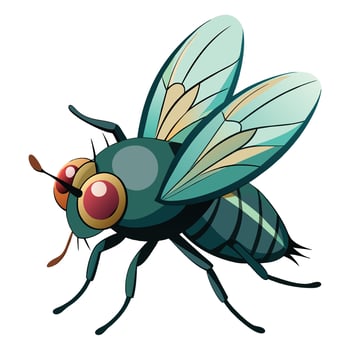 Fly retum flat illustration on white background. vector