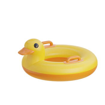3d duck float summer icon png