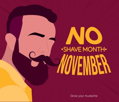 November concept with lettering poster design vector