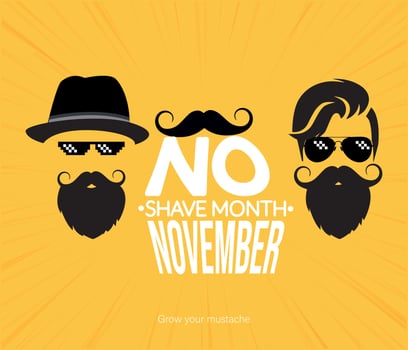November concept with lettering poster design vector