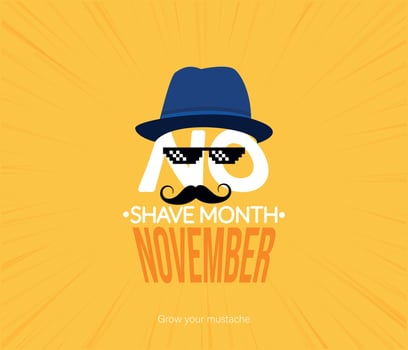 November concept with lettering poster design vector