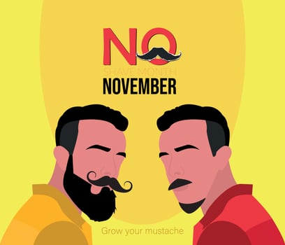 November concept with lettering poster design vector