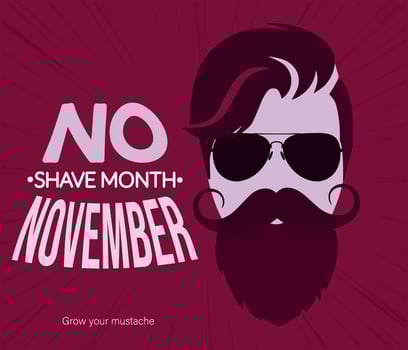 November concept with lettering poster design vector