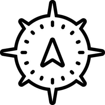 Black line icon for navigation vector