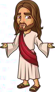 Jesus Christ with arms wide open illustration vector